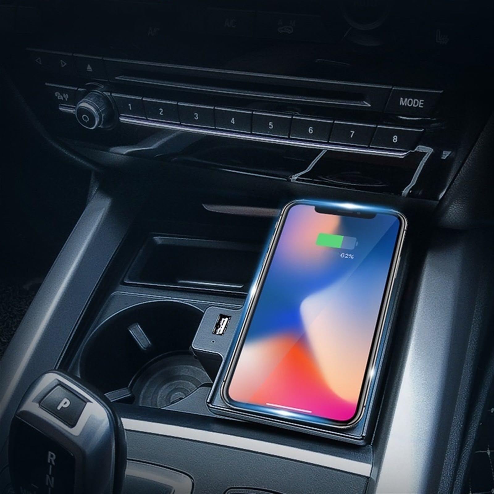 Samochodowy telefon komórkowy 10W QI moduł ładowania bezprzewodowego akcesoria samochodowe, dla, X5 X6 2014 2015 2016 2017 2018 2019 Bezprzewodowa ładowarka samochodowa