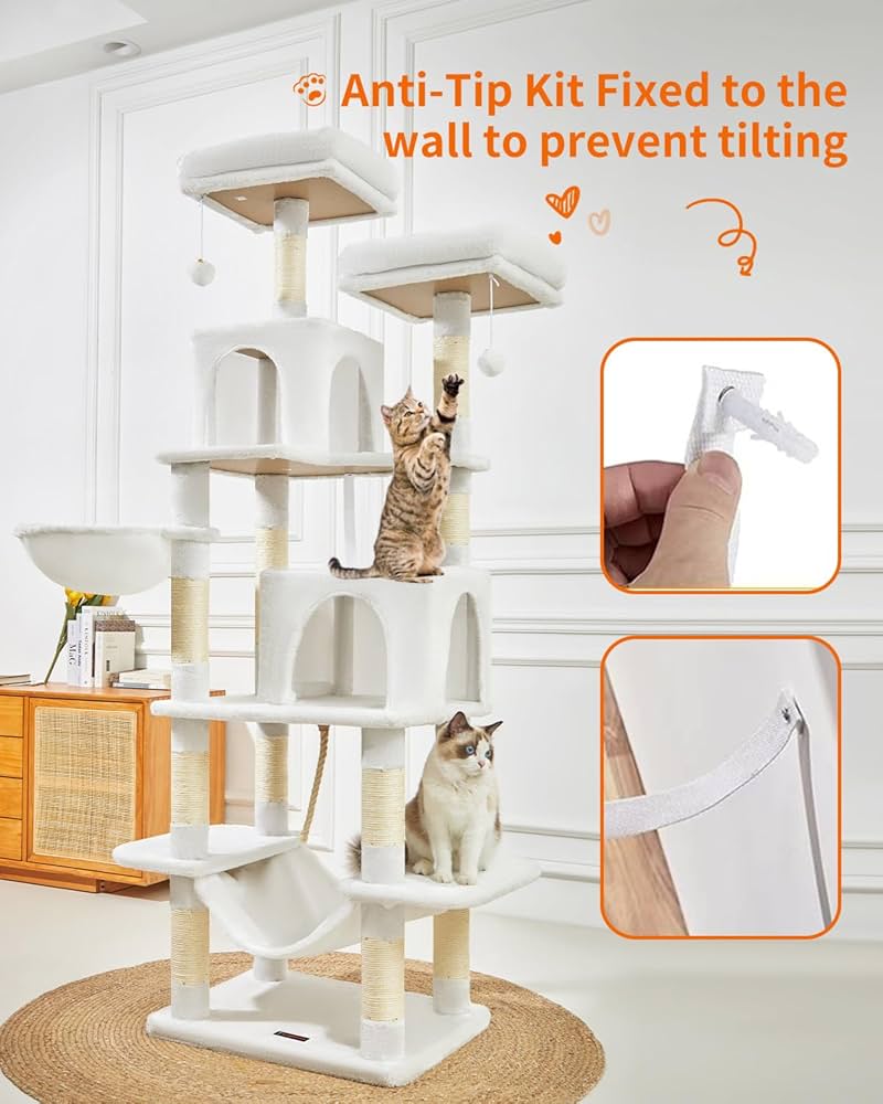 Amazon.com : Taoqimiao Cat Tree, 71.7-Inch Cat Tower for
