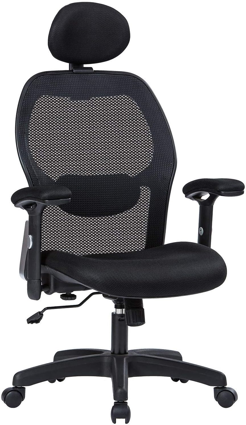 Office Chair Ergonomic Office Chair Adjustable Office Chair with Lumbar Support Armrest Headrest High Back Tast Chair for Home and Office (Black)