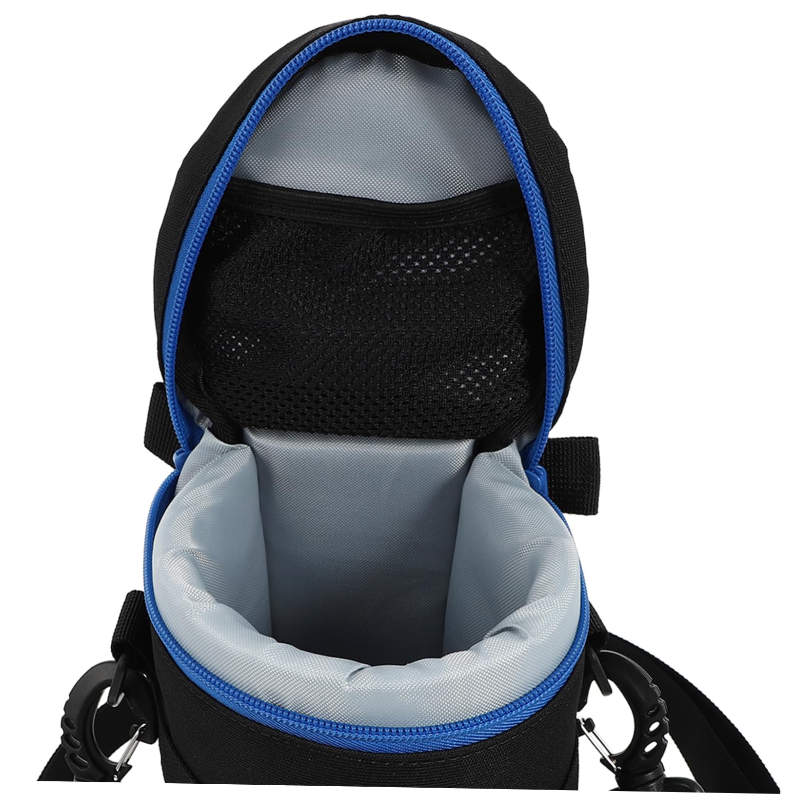 Borsa per Obiettivo Fotocamera Compatta e Resistente All'acqua in Poliestere Nero Cintura Ventrale, Custodia Protettiva Antiurto per Fotografi