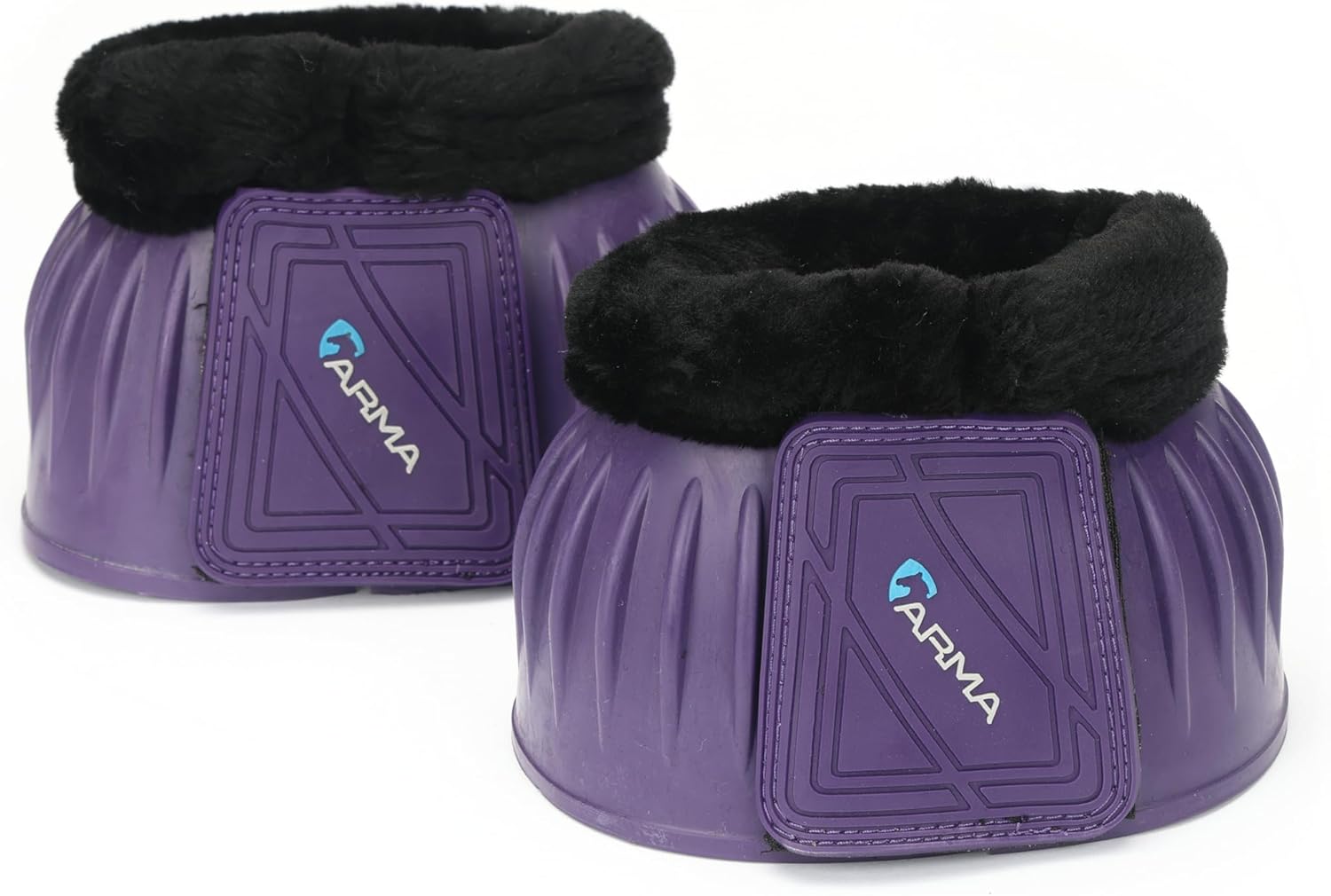 Shires ARMA Fleece Trim Bell Boot (Black, Pony)
