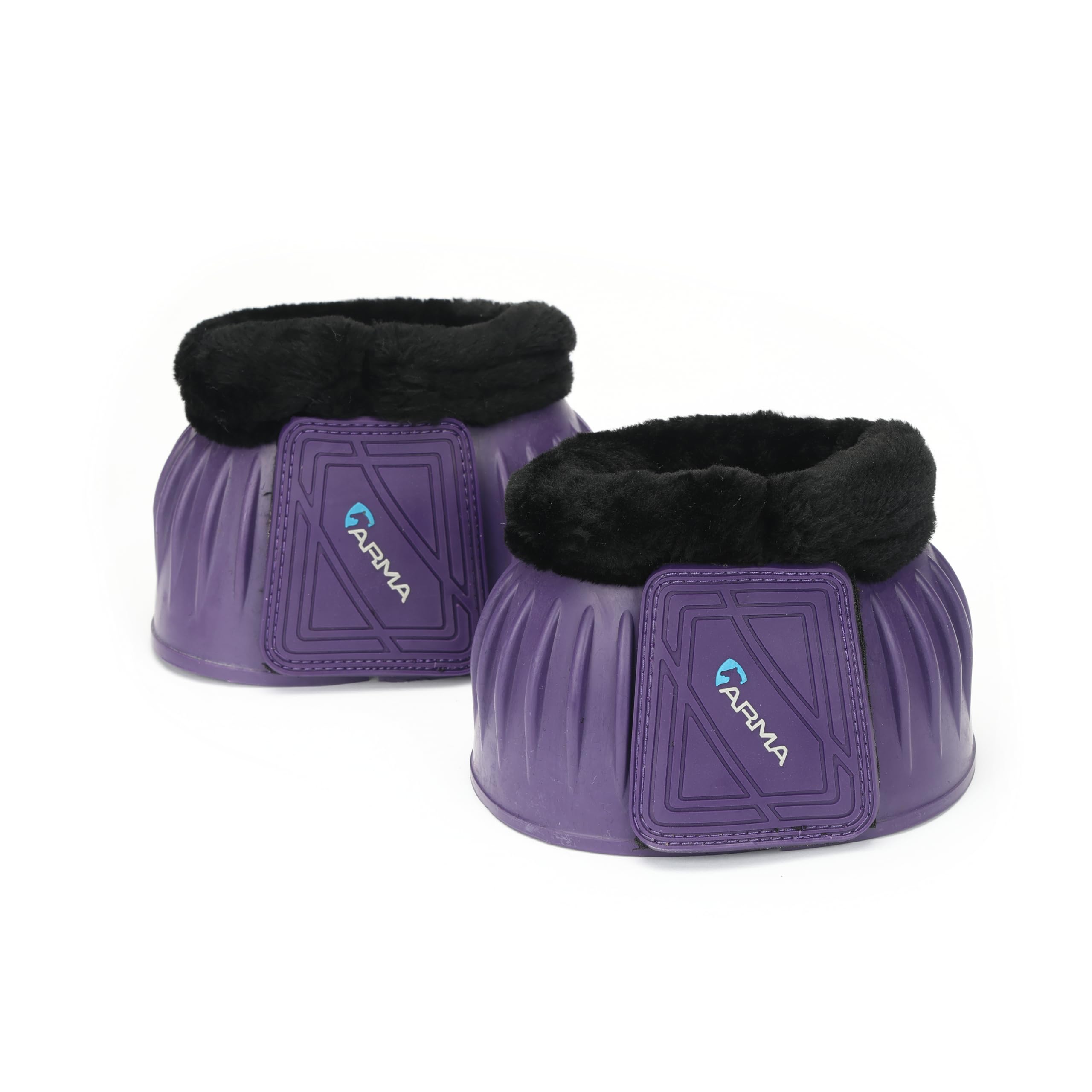 Shires ARMA Fleece Trim Bell Boot (Full, Purple)