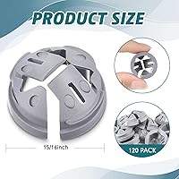 Vista 2 de Sintuff 120 piezas 3/8 pulgadas - 1/2 pulg. Conector a presión de botón no metálico a granel gris NM Conector de cable Conector de conducto