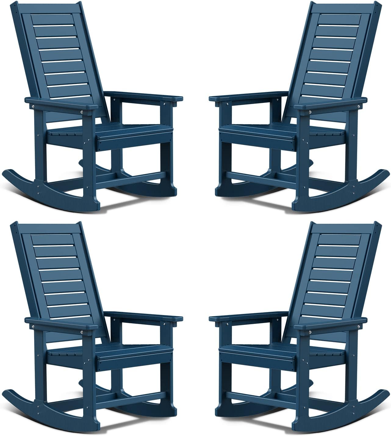 Amazon.com: BRIOPAWS Patio Rocking Chair Set of 4, All-Weather ...