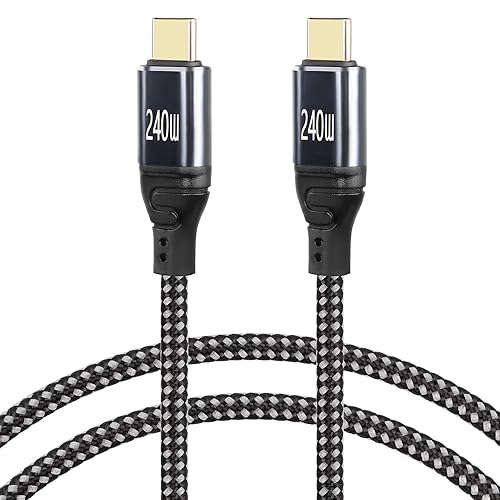 GELRHONR Cable USB C a USB C de 240 W, PD3.1 (48 V 5 A), cable de carga rápida USB tipo C, transferencia de datos USB 2.0 de 480 Mbps, para