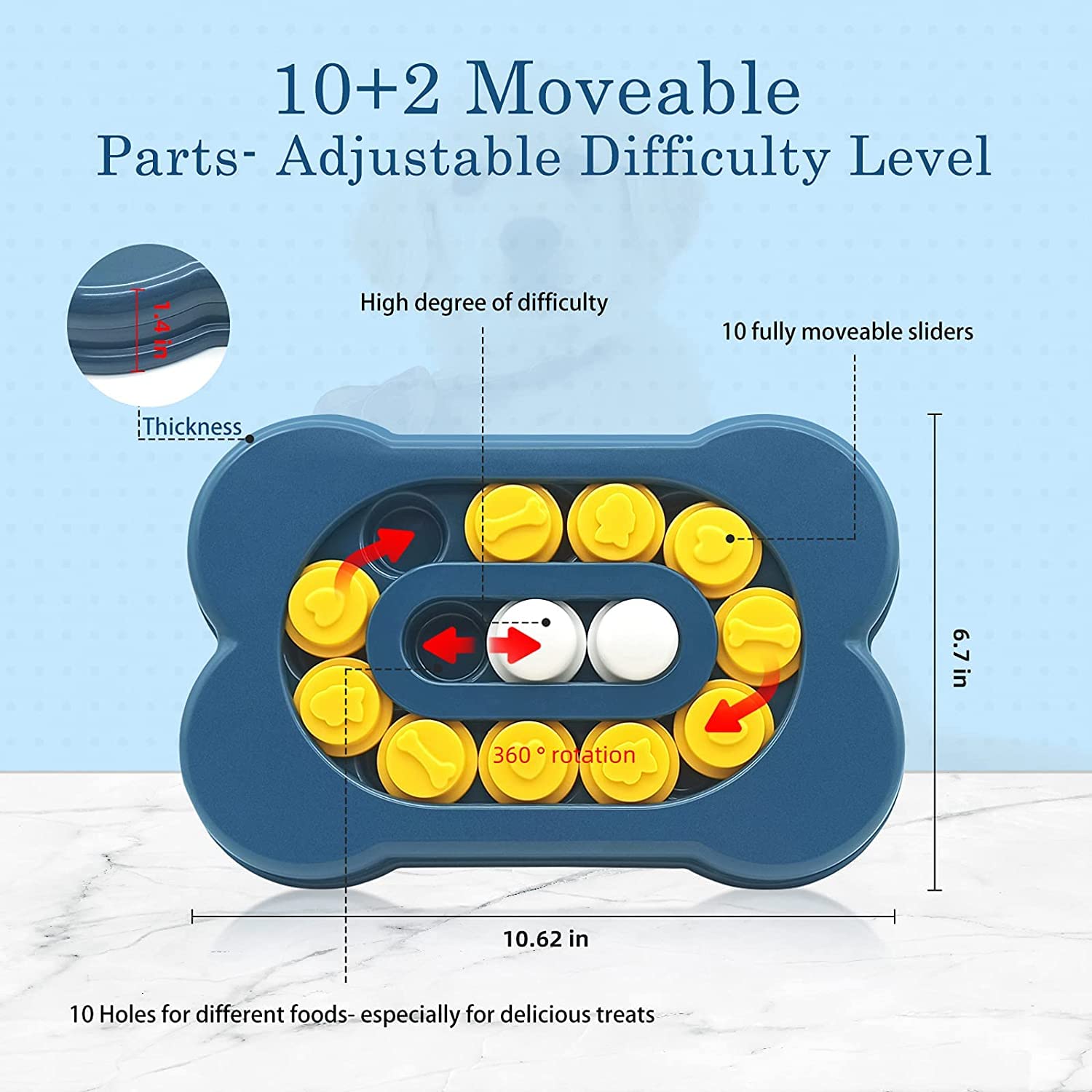 Interaktiver Puzzle-Futterspender Für Hunde Mit Quietschfunktion & Bowling-Spielzeug - Intelligenzspielzeug