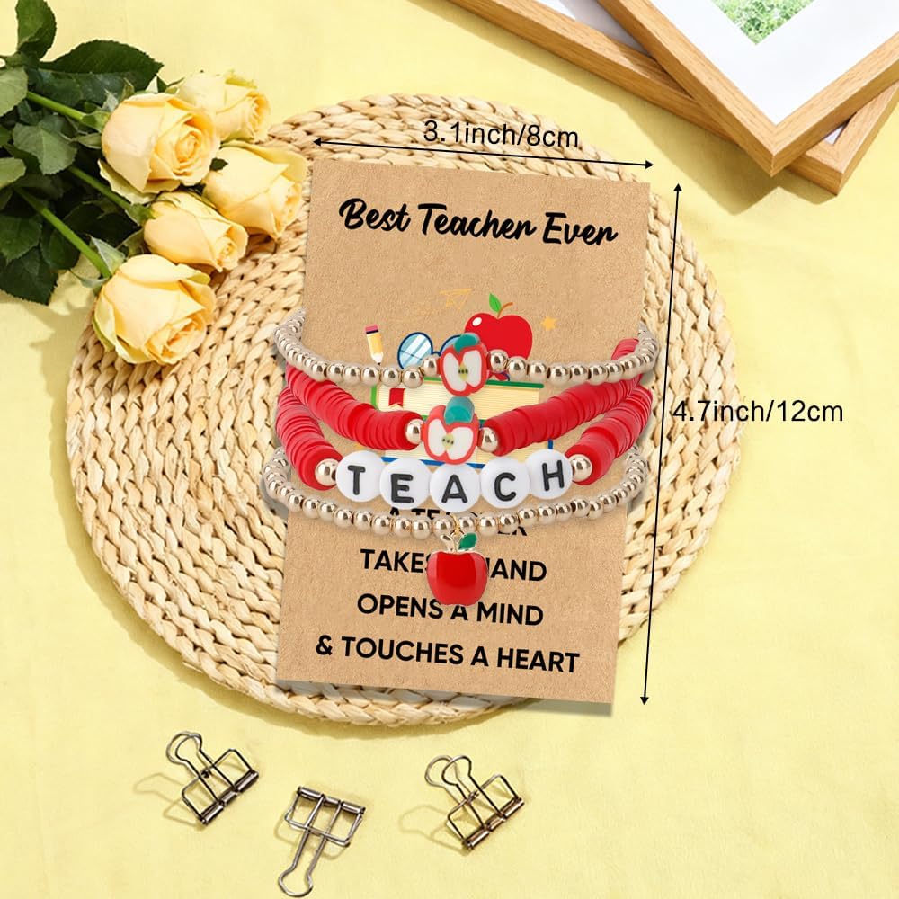 Gifts for Teacher - Teacher Appreciation Gifts Bracelet,Christmas End of Year Retirement Valentine Day Teachers Gift - Image 4