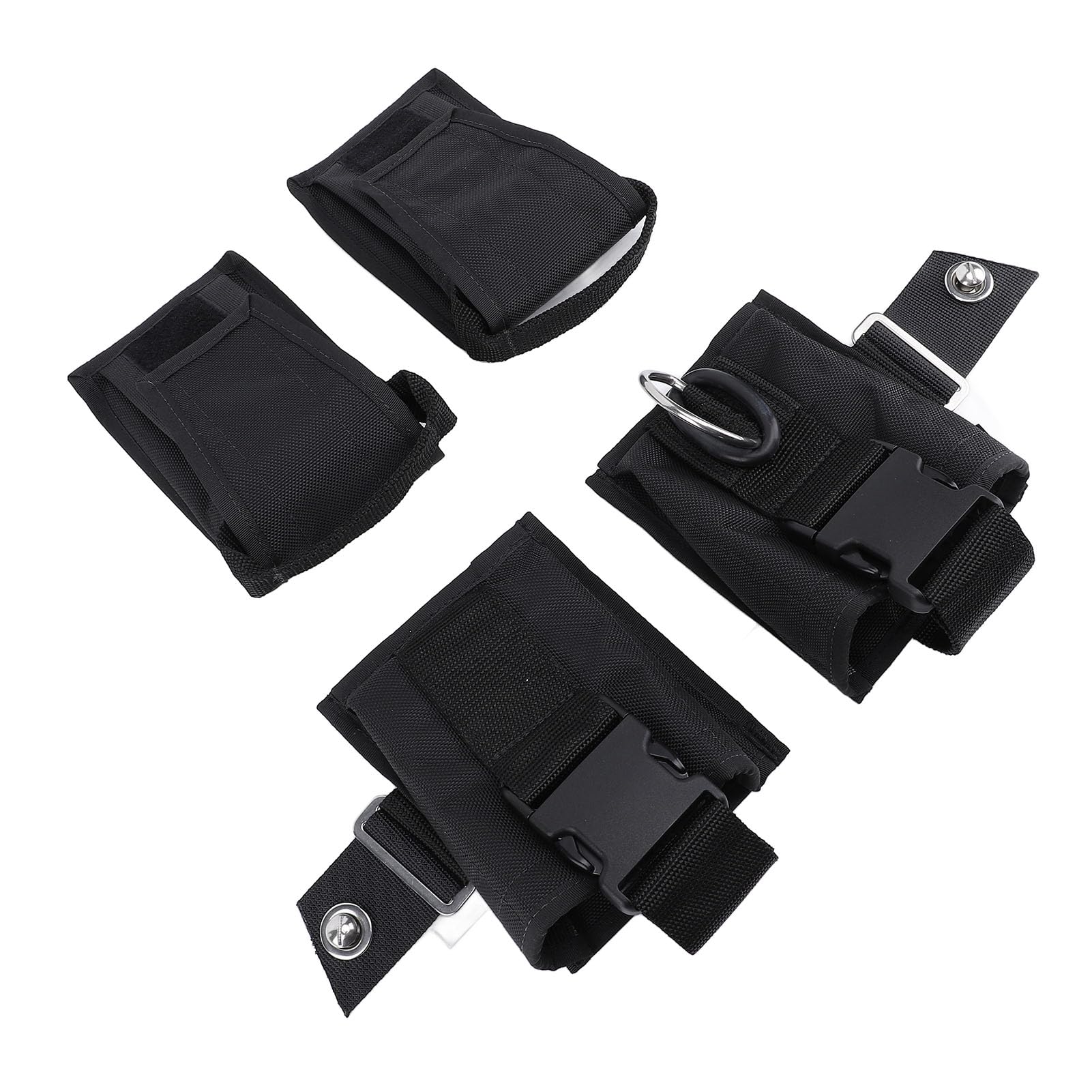 2 Piezas de Bolsillo para Pesos de Buceo con Hebilla de liberación rápida, Bolsa de cinturón de Peso de Nylon para buceadores, Compatible con Chalecos de Buceo, con Placa de
