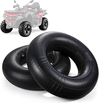 2 Pack 25x8x12 ATV UTV Inner Tubes, Fits 25x8-12 25x9-12 25x10-12 Tires | 2 Pcs Heavy Duty Butyl Rubber Tire Tubes with TR6 Metal Valve Stem for Golf Cart, Quad Bike, Off-Road Trailer, Mower