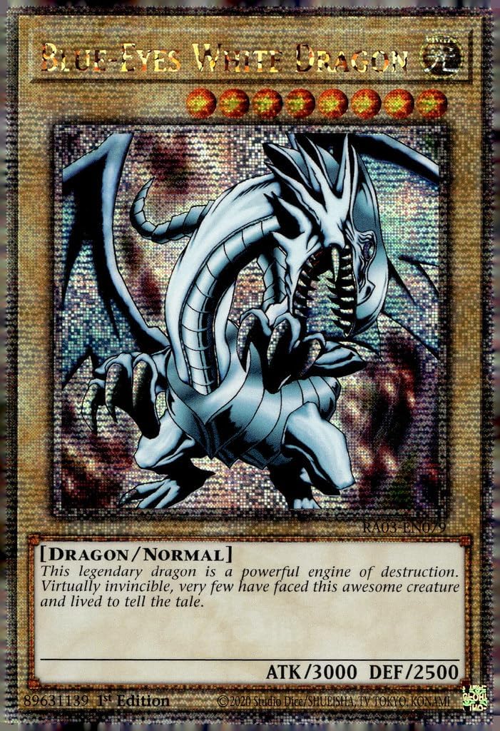 Blue-Eyes White Dragon (Quarter Century Secret Rare) - RA03-EN079 - Quarter Century Secret Rare - 1st Edition