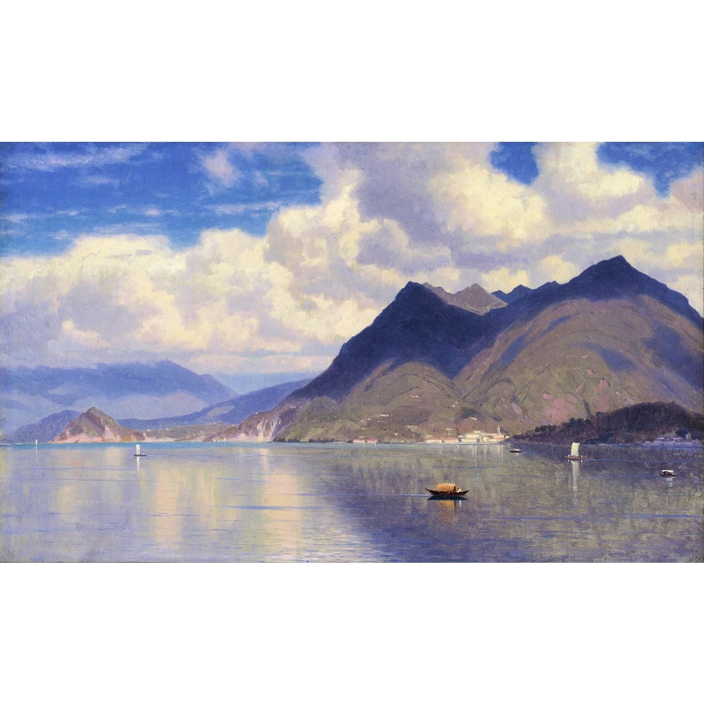 Impression giclée Lago Maggiore de Haseltine, art mural de qualité musée
