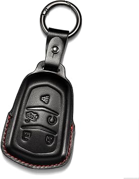 Leather Cadillac Key Fob Cover Keychain Holder car Key case protector ATS CT6 CTS XTS XT4 XT5 XT6 accessories