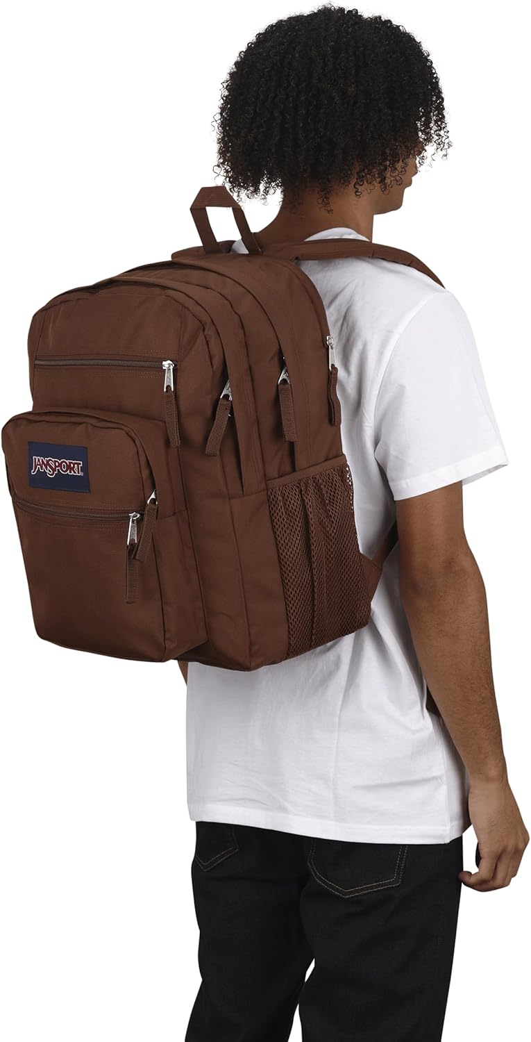 JanSport Laptop Backpack - Computer Bag with 2 Compartments, Ergonomic Shoulder Straps, 15” Laptop Sleeve, Haul Handle - Basic Brown - Image 9