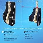 Lombar Support Oreiller pour chaise de bureau Car Lombaire Oreil Lombal Relief Douleur Mémoire Mousse Dos Coussin avec 3D Couverture Mesh Chaise de jeu retour Oreiller Ergonomie dossier repos pour fauteuil roulant