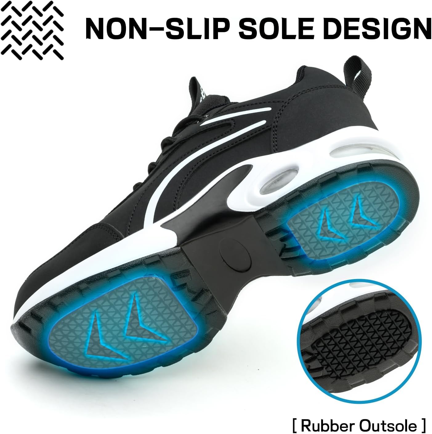 Women's Waterproof Steel Toe Work Safety Shoes, Non-Slip, Puncture-Proof, Comfortable, Lightweight, Fashion Footwear, Construction, Industrial Shoes - Image 5