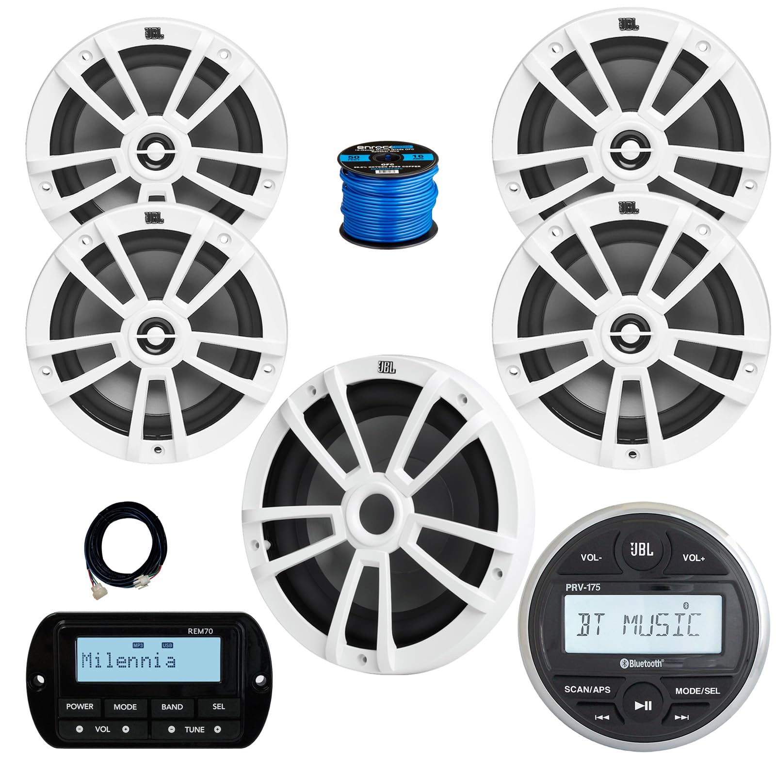 Amazon.com: JBL PRV-175 Marine Gauge Hole Mount USB Bluetooth AM