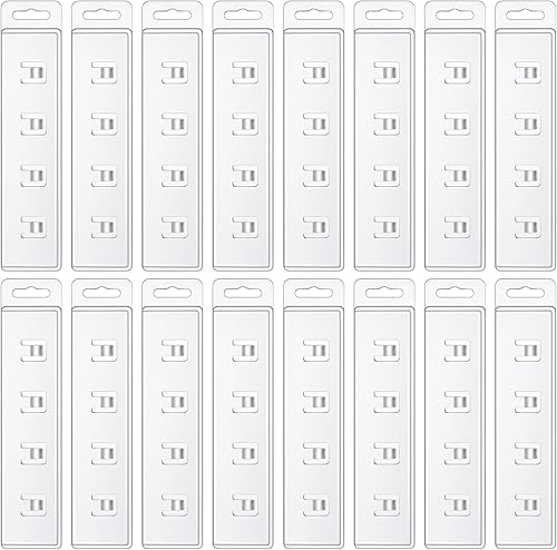 Sinmoe Soporte para tarjetas de identificación vertical, de plástico transparente, clips de identificación de medio lado, clips de identificación