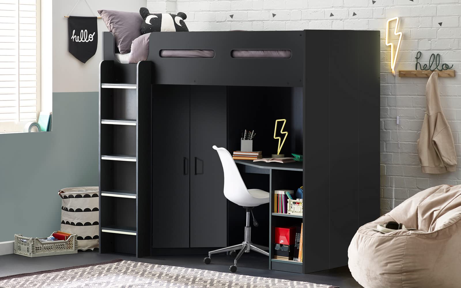 Julian Bowen Hercules High Sleeper - Anthracite Sleepers