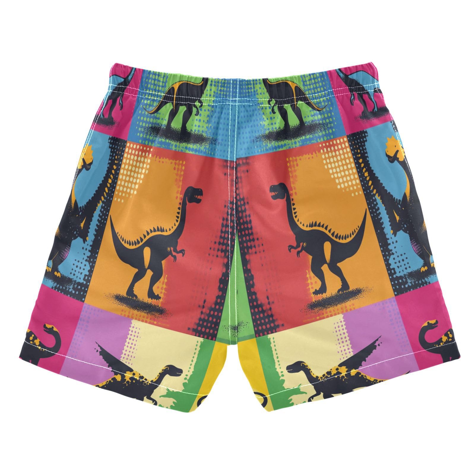 Jucciaco Boys Swim Trunk Quick Dry Beach Board Shorts Dinosaur Dragon Hunt Monster Swimwear for Kids