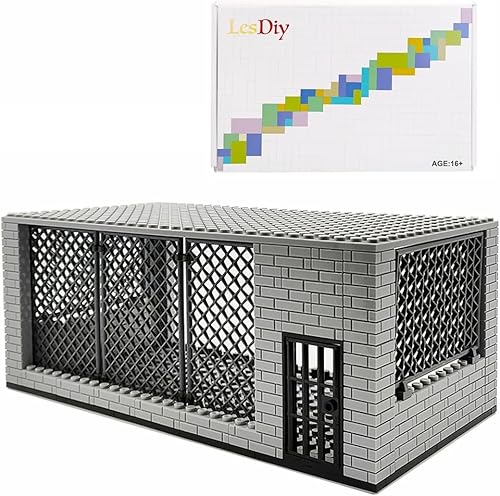 Serie militar Juego de modelos de ladrillos de escena de prisión, accesorios de equipo de escena de guerra militar de simulación, bloques de