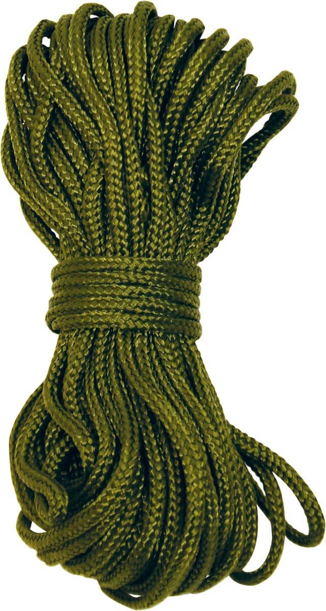 Paracord Green Rope | Para Cord Perfect as a Climbing Rope, Flagpole Rope and Strong String for Outdoor Use by BCB/Bushcraft Equipment (50kg Tensile Strength)