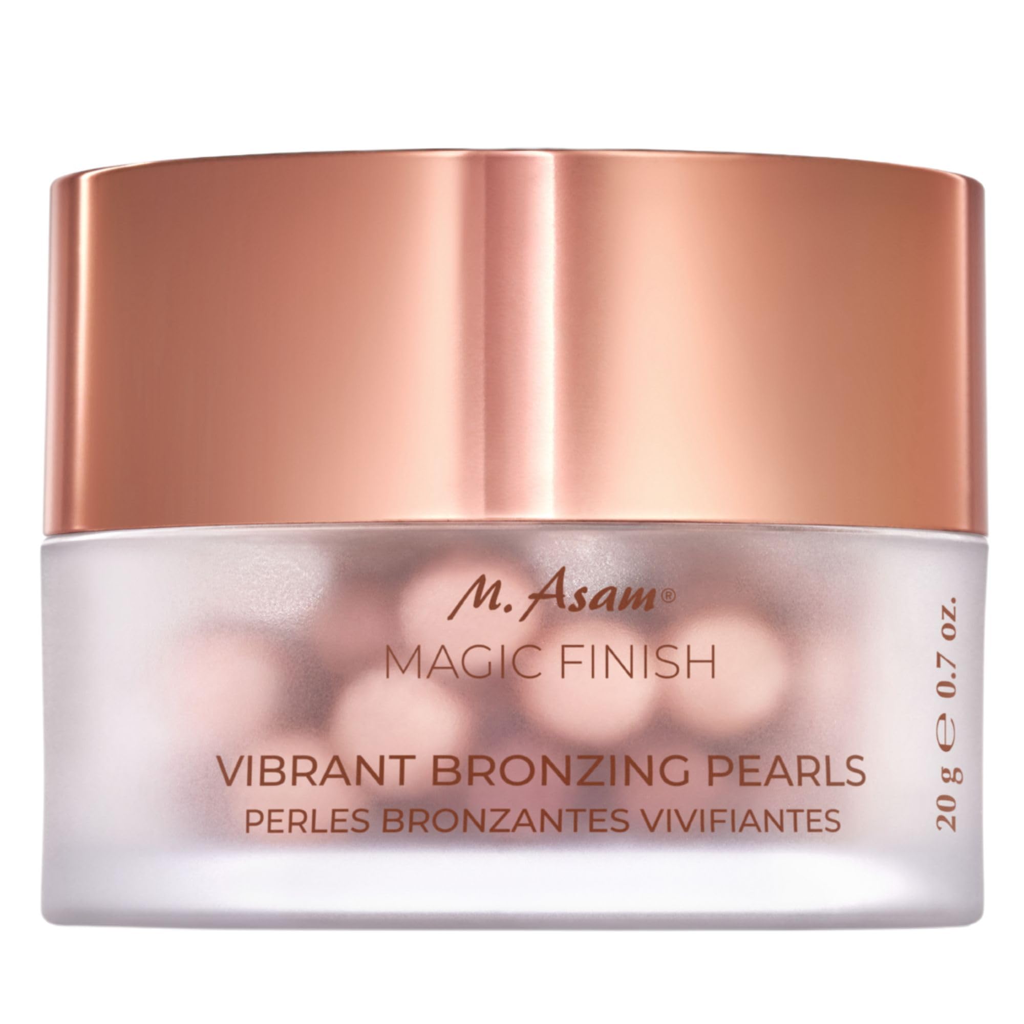 M. Asam MAGIC FINISH Vibrant Bronzing Pearls Sunkissed (20g) - Kompakte Puderperlen mit drei Bronzestufen, Warm-leuchtende Lichtreflexe zum konturieren und betonen von Gesicht & Dekolleté, Vegan