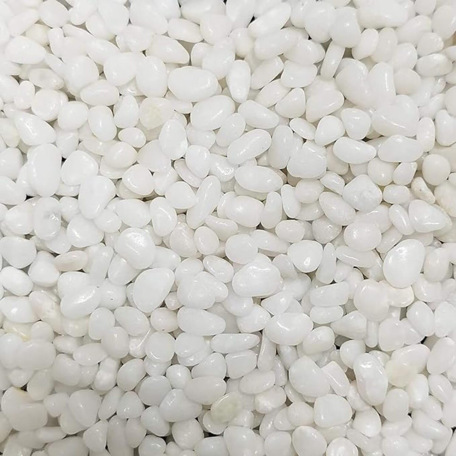 Decorative White Pebbles, 0.5-2 cm, for Garden, Aquarium, Vase Filler (1 KG)