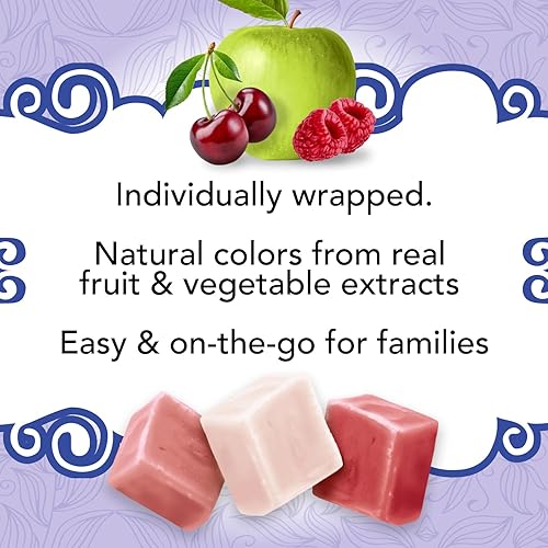 Vista 13 de Caramelos masticables orgánicos agrios (paquete de 12) – Bolsas Lovely Co. de 5 onzas – sabores de frambuesa, manzana y cereza, sin HFC, pegamento