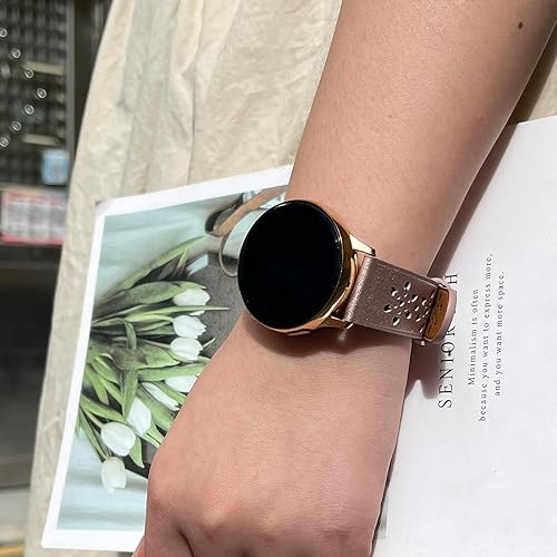 Miniatura 5 de Correa de cuero de encaje suave de 0.78 pulgadas compatible con Samsung Galaxy Watch 7654 de 1.575 pulgadas, 1.732 pulgadas, Samsung Galaxy Watch 6