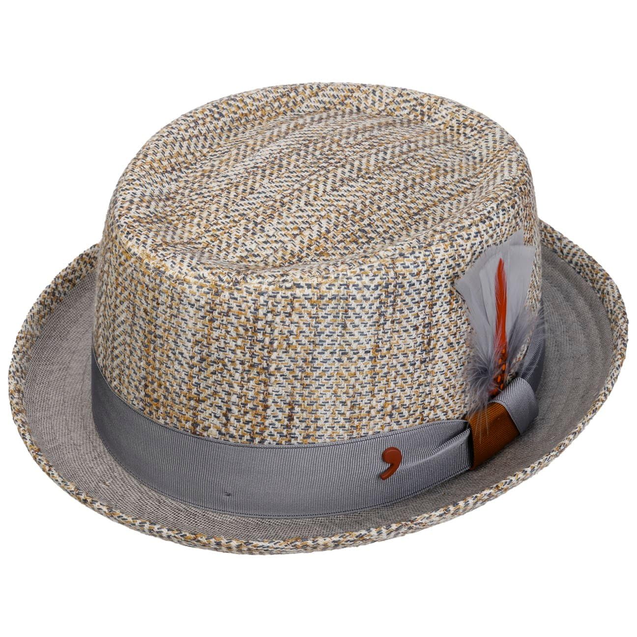 Sombrero Vendello Pork Pied’Este Hombre - Made in Italy pie de Sol con Forro, Banda Grosgrain, Grosgrain Primavera/Verano Verano