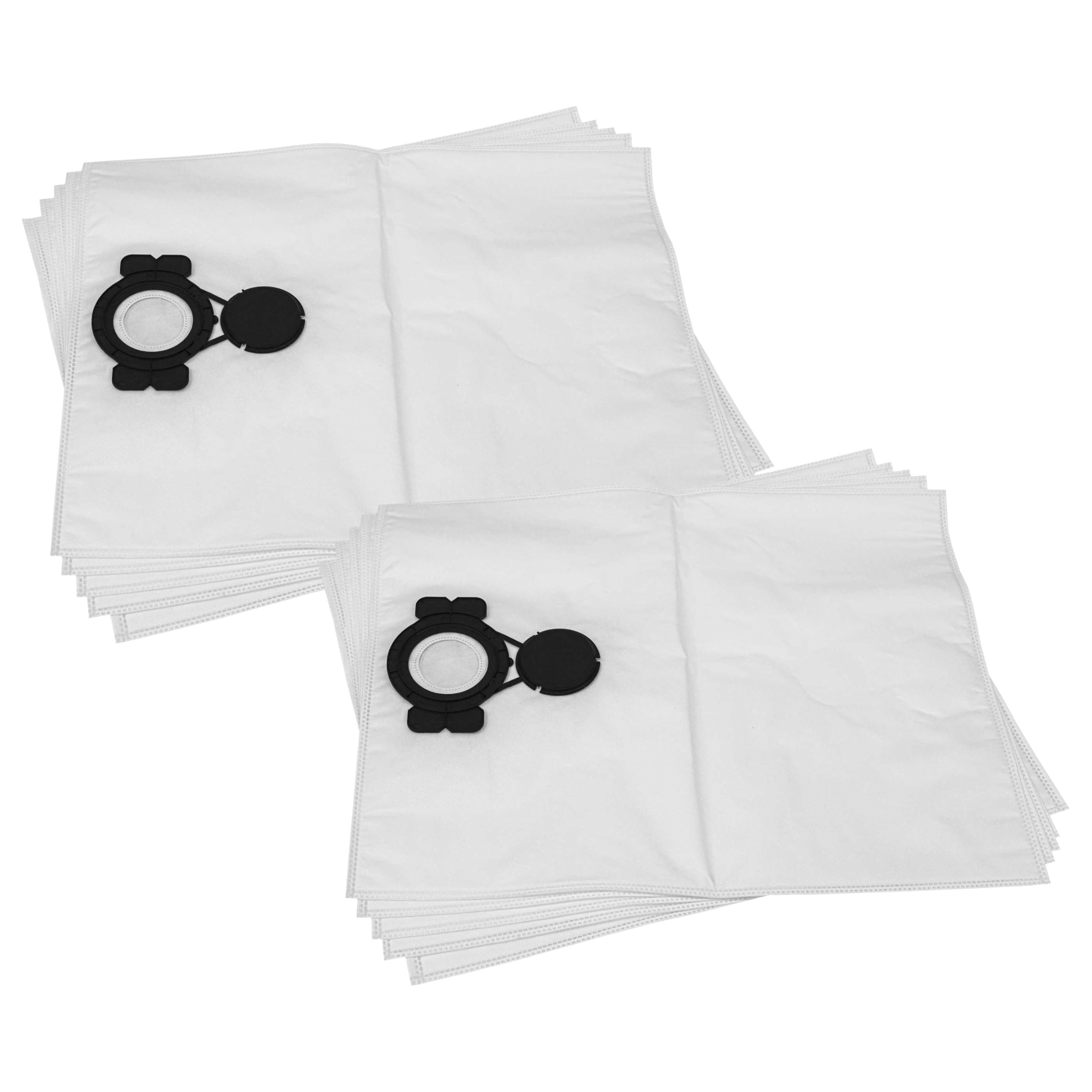 vhbw 10x bolsa compatible con Milwaukee AS 250 ECP, AS 2-250 ELCP aspiradora - vellón, capacidad de 25 L, 54 cm x 41 cm blanco