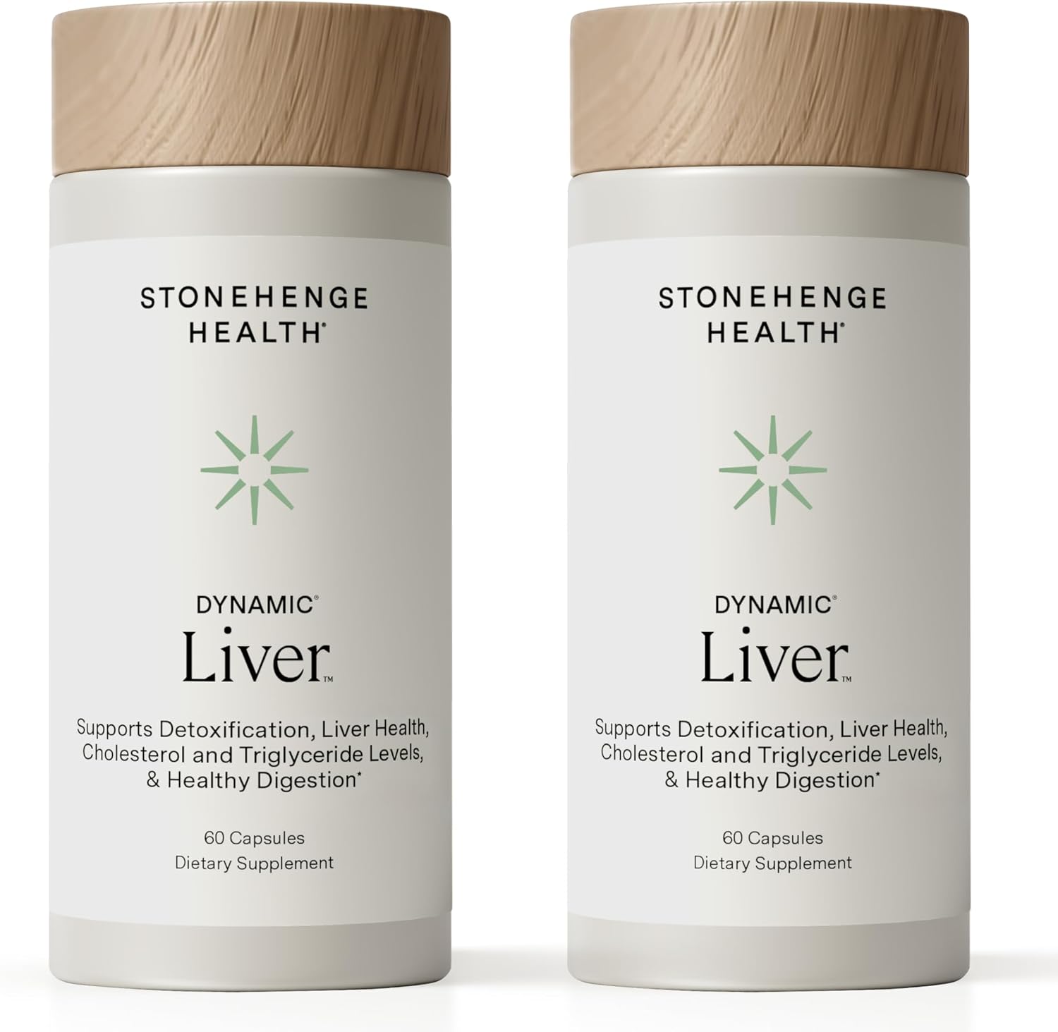 Stonehenge Health Dynamic Liver – Siliphos Milk Thistle Formula – Liver Support & Antioxidant Support, Gut-Liver Axis, Selenium, Zinc, Vitamin E, Ginger, Beetroot Extract Non-GMO, 60 Veg Caps (2 Pack)