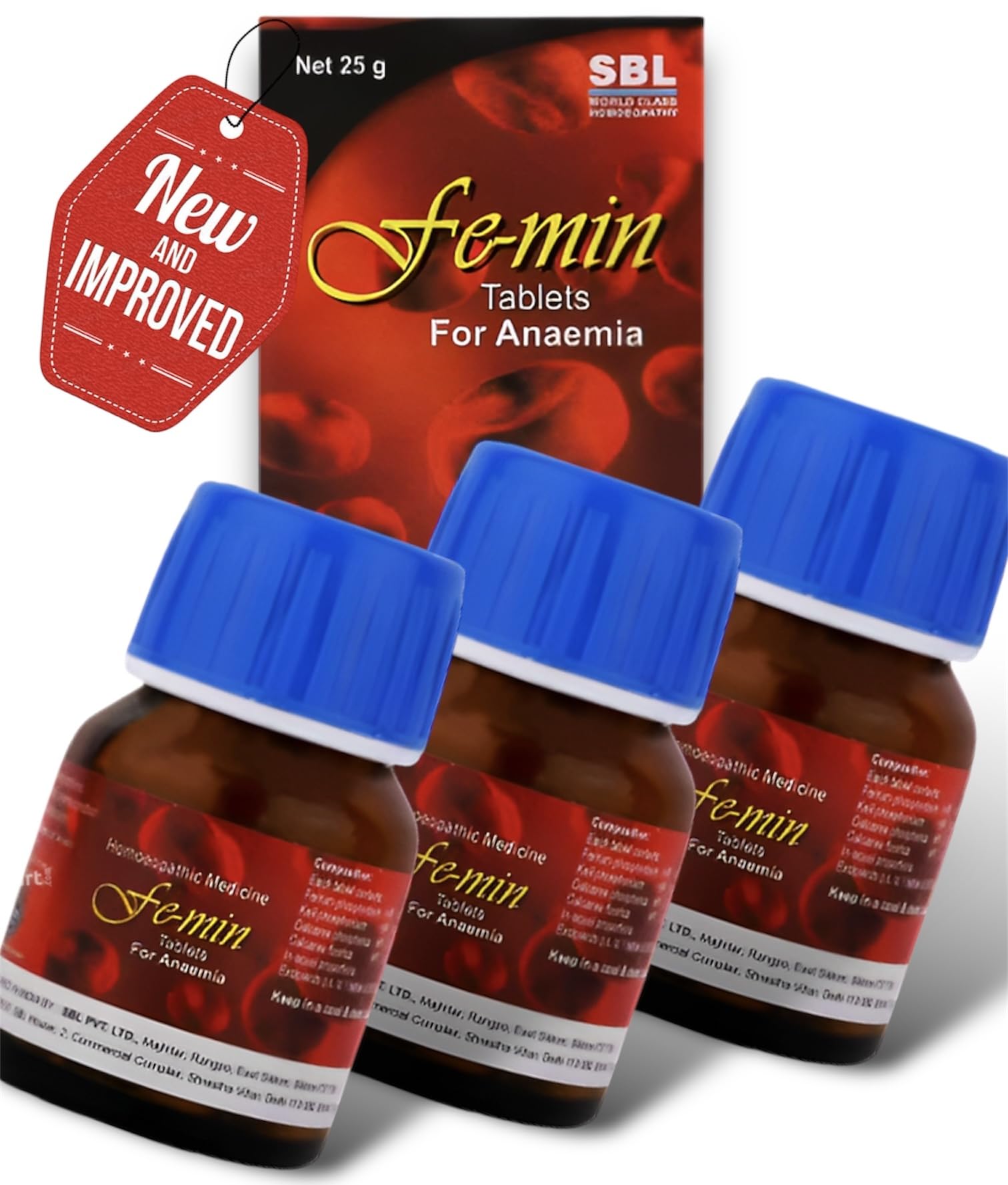 SBL Fe Min Tablet - 25gm -Pack Of 3 Bottles (B0CHFG41S3) Amazon Price History, Amazon Price Tracker