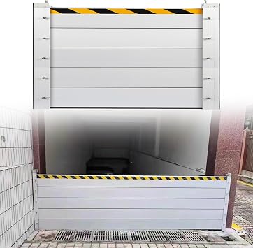 Flood Control Barrier Garage Entrance Gates Flood Prevention Baffle, Removable Emergency Temporary Dams Quick-assembly, Subway Station/Property Flood Plate Color H 100cm2ft, Size L