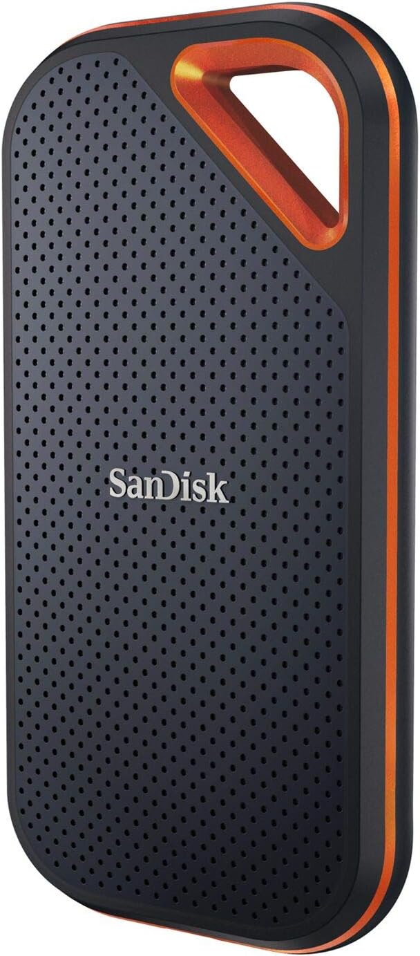SanDisk 2TB Extreme PRO Portable External SSD - Up to 1050MB/s - USB-C, USB 3.1, IP55 Rated, for MAC & PC