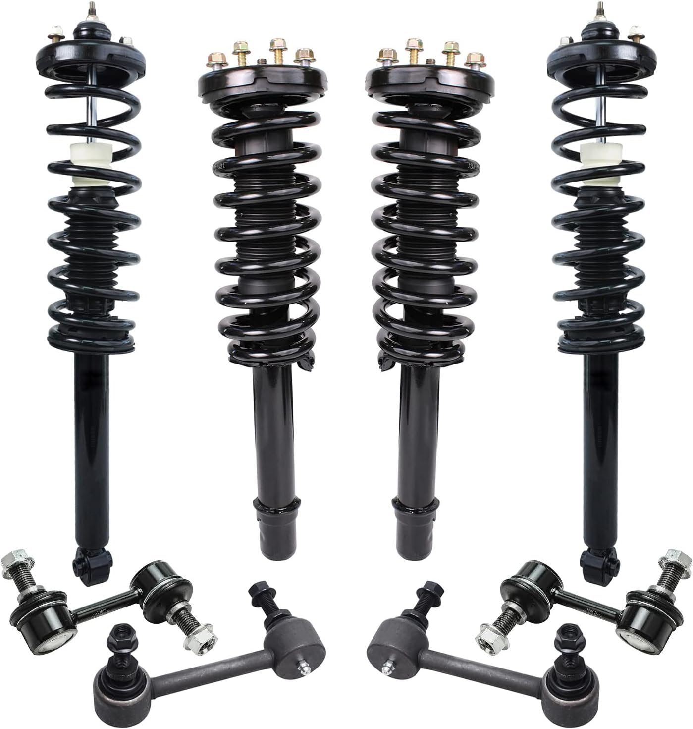 Detroit Axle Complete Strut & Sway Bar Link Kit For 2003-2007 Honda Accord - 8-Piece Suspension Set