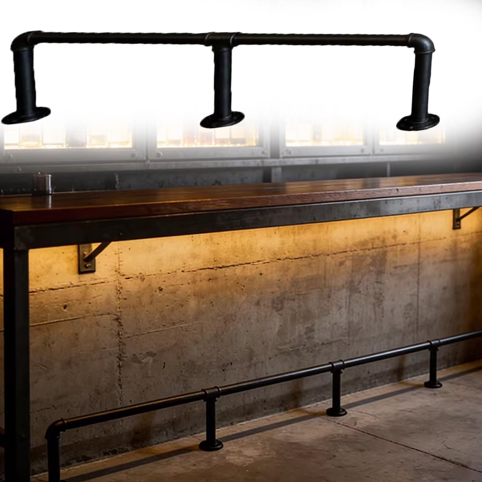 Kit de repose-pieds pour îlot de cuisine 107 cm : soulagez le dos et fixez sous comptoir
