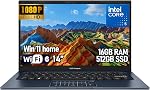 ASUS Vivobook 14 Business Laptop, 14 Inch FHD IPS Anti-Glare Display, Intel Core 5 120U, 16GB RAM, 512GB SSD, Windows 11 Home, Wi-Fi 6, English Keyboard, Quiet Blue Notebook for Office Work
