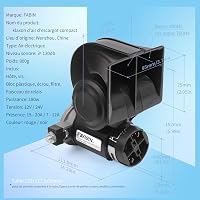 FARBIN Kompakt Autóduda 12V – 130dB Csiga Légkürt Relével és Kábelköteggel, Kapcsolóval, Autóhoz/Motorhoz/Teherautóhoz 4