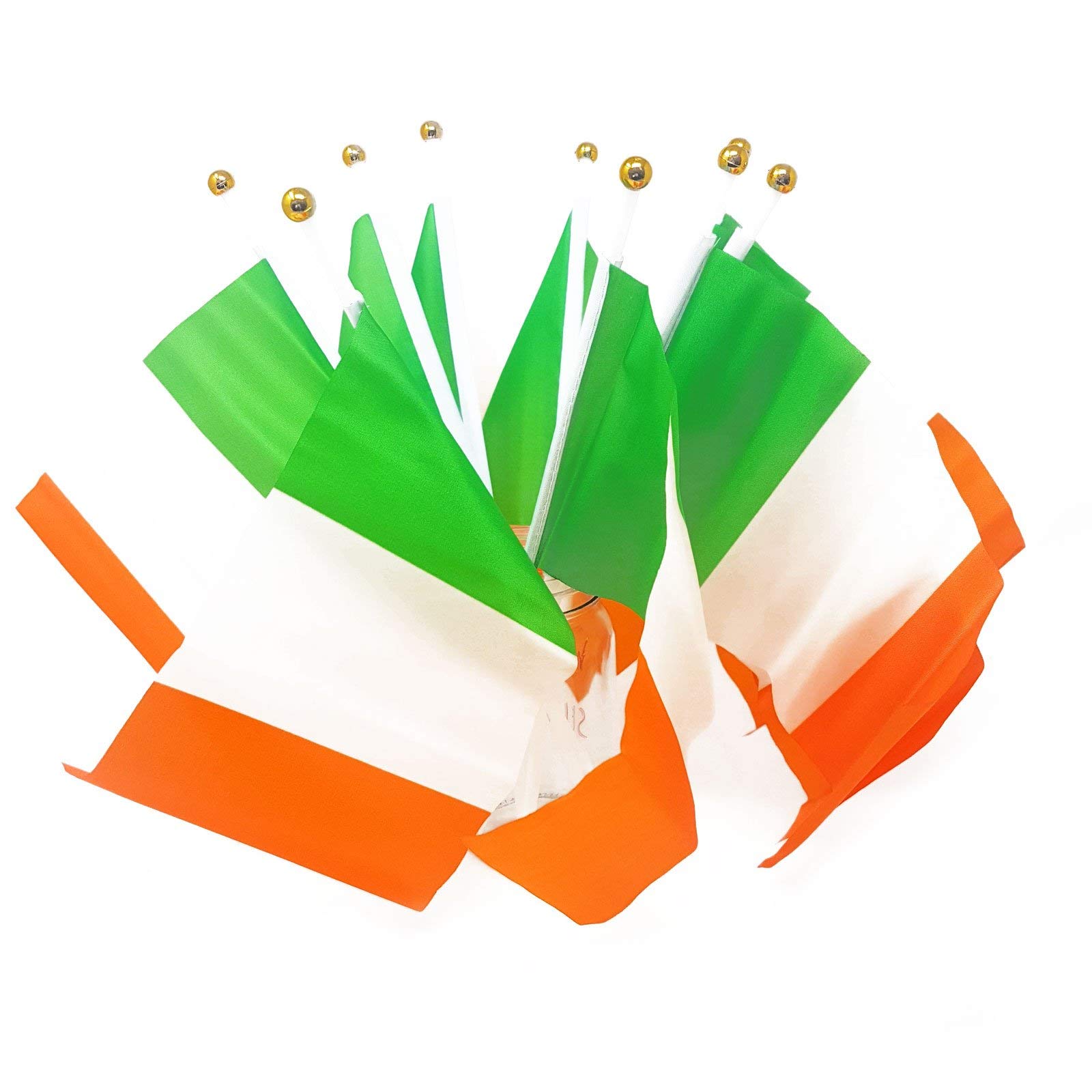 WS UK Mini Handheld Flags with Waving Sticks [Ireland, Pack of 100]