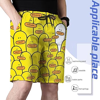 Amazon.co.jp: サーフパンツ 面白い 黄色い アヒル メンズ ビーチ