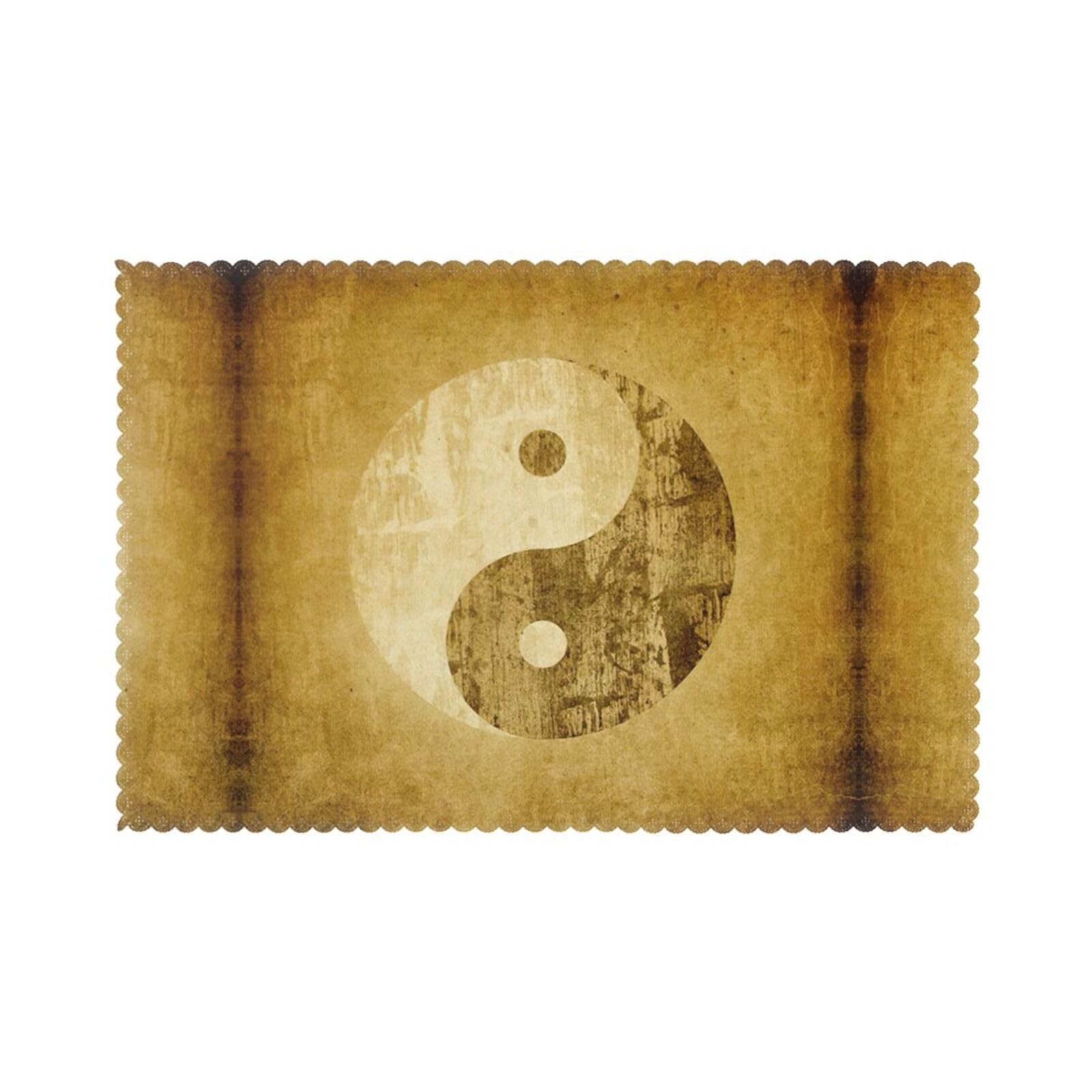 Sets de table de Noël Yin Yang : protégez votre table des taches