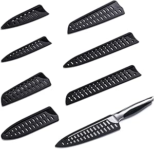 Guyode 20 Pièces Porte Couteau, 21 X 2,5 Cm Protege Lame, Support Couteaux Cuisine, Universel Plastique Rangement Sécuritaire Für Messer Mit Klingenlänge Bis 22 Cm, Küchenmesser (Noir