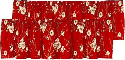 Miniatura 8 de Ramo de lirio de tigre en acuarela con bolsillo para cortinero de plumas, cenefa corta para cortina de ventana para decoración de cocina,