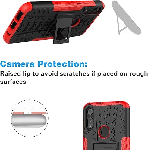 Miniatura 3 de Funda para Moto E 2020 Motorola E7 con protector de pantalla de vidrio templado y accesorios rígidos híbridos para celda MotoE MotoE7 E 7 7E 7