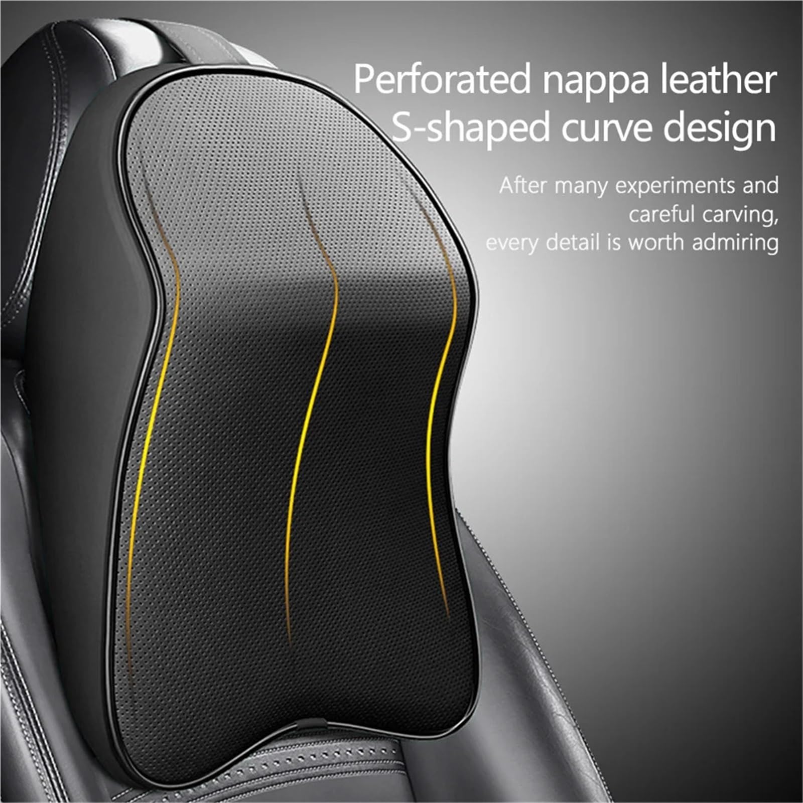 Reposacabezas de Espuma viscoelástica para Coche, Almohada de Descanso para el Cuello, Soporte para el Cuello(Coffee)