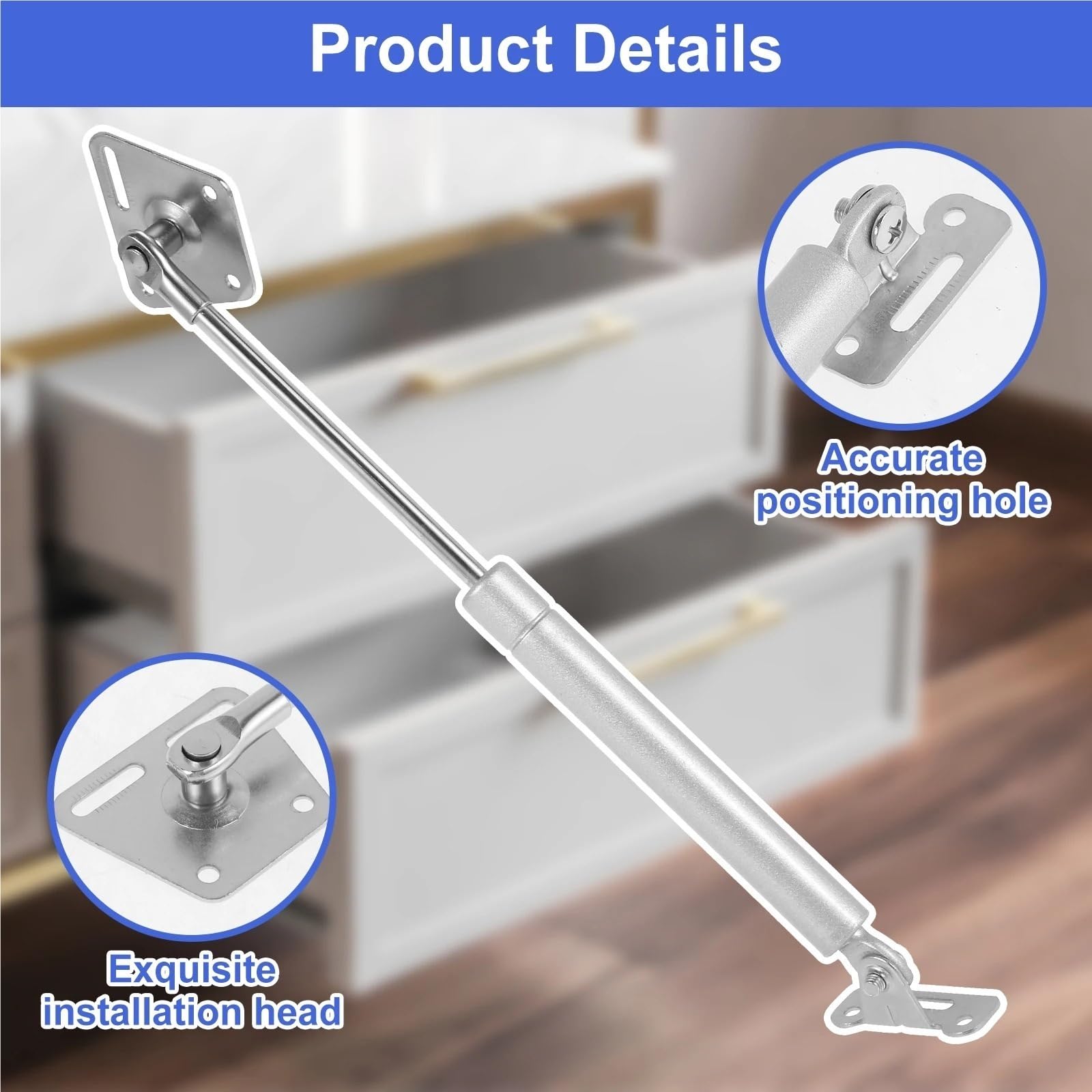 Charnières de support pneumatique for ascenseur porte d'armoire, 6 pièces