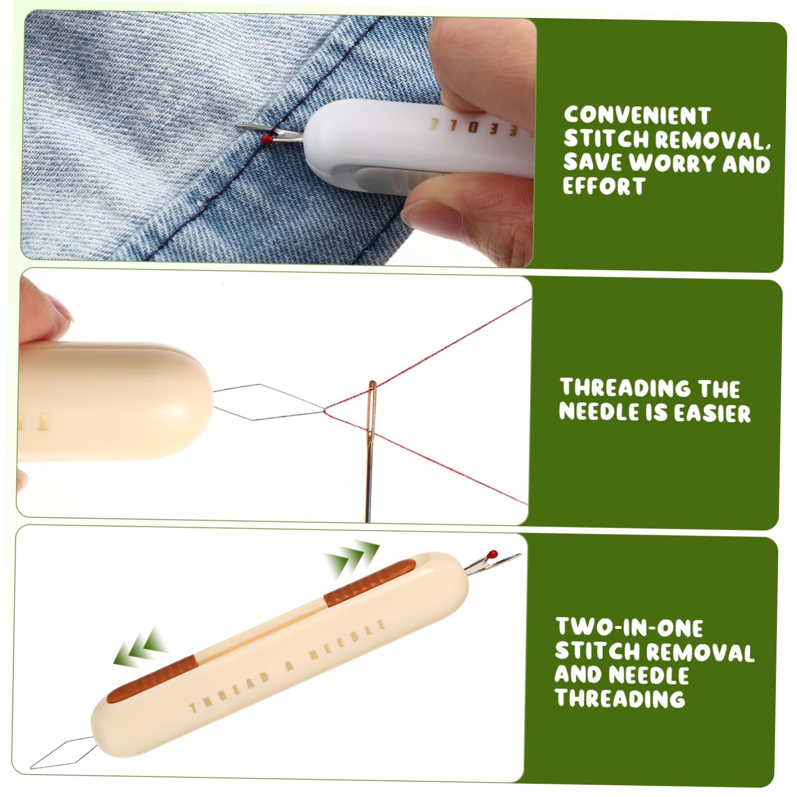 Lurrose 12pezzi Needle Threader e Seam per Regolabili per Infilare Ago Facili Usare per Riparazioni e