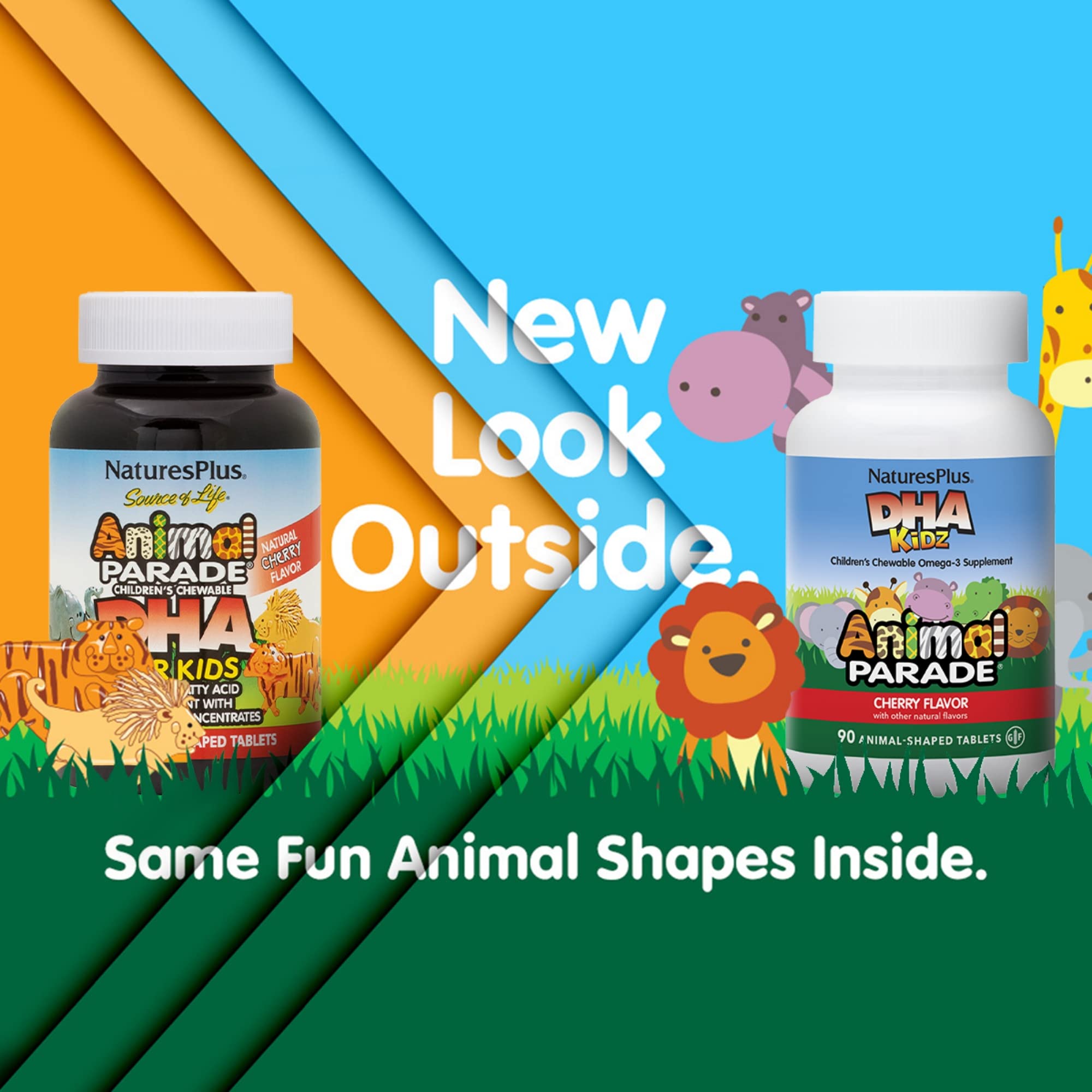 Natures Plus Source of Life® Animal Parade® DHA 90 Lutschtabletten
