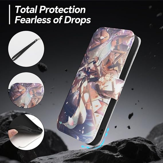 iPhone 15 用 ケース 手帳型 プロジェクトセカイ 暁山瑞希 キャラクター柄 アイフォン15 シリーズ 対応 高級PUレザー 耐衝撃 擦り傷防止 全面保護 マグネット式 カード収納 スタンド機能 iPhone 15 Pro